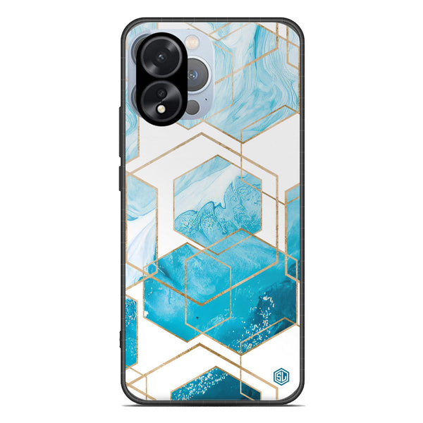 Stylish Marble Series Soft Phone Case - Premium Glass Case - Design 1 - Oppo A18
