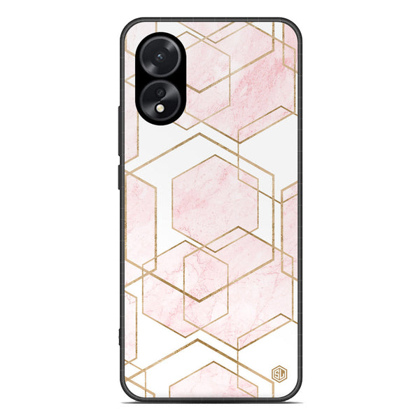 Stylish Marble Series Soft Phone Case - Premium Glass Case - Design 3 - Oppo A18