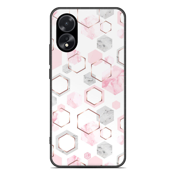 Stylish Marble Series Soft Phone Case - Premium Glass Case - Design 4 - Oppo A18