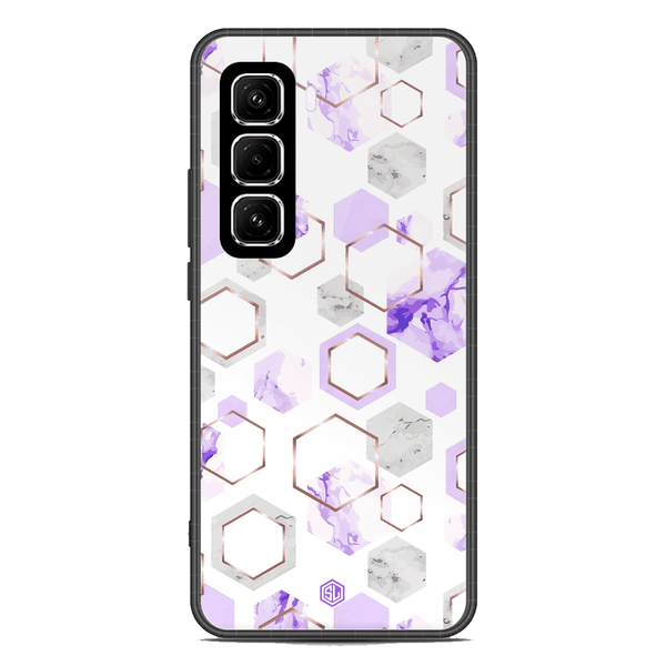 Stylish Marble Series Soft Phone Case - Metal Case - Design 5 - Infinix Hot 50 Pro Plus