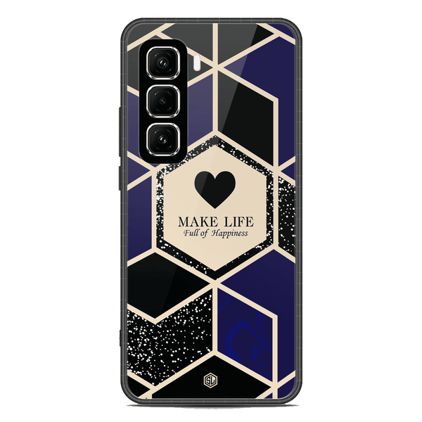 Happiness Series Soft Phone Case - Metal Case - Design 1 - Infinix Hot 50 Pro Plus