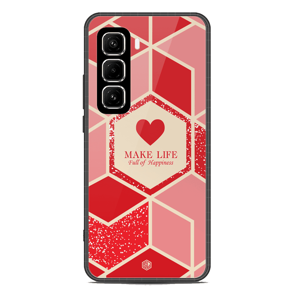 Happiness Series Soft Phone Case - Metal Case - Design 5 - Infinix Hot 50 Pro Plus