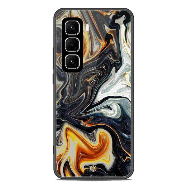 Marble Series Soft Phone Case - Metal Case - Design 1 - Infinix Hot 50 Pro Plus