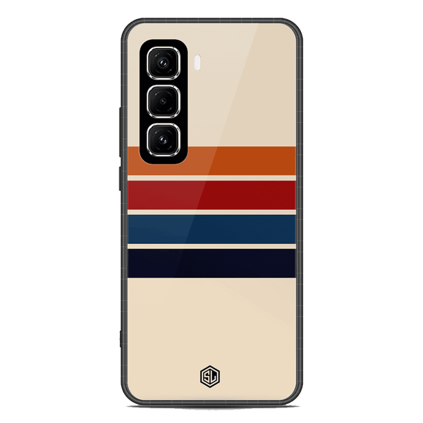 Retro Stripes Series Soft Phone Case - Metal Case - Design 3 - Infinix Hot 50 Pro Plus
