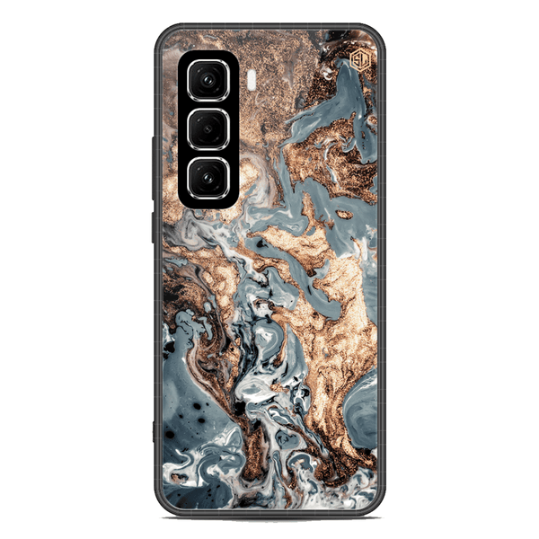 Marble Series Soft Phone Case - Metal Case - Design 5 - Infinix Hot 50 Pro