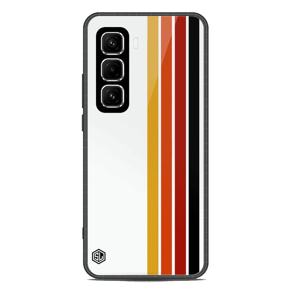 Retro Stripes Series Soft Phone Case - Metal Case - Design 4 - Infinix Hot 50 Pro Plus