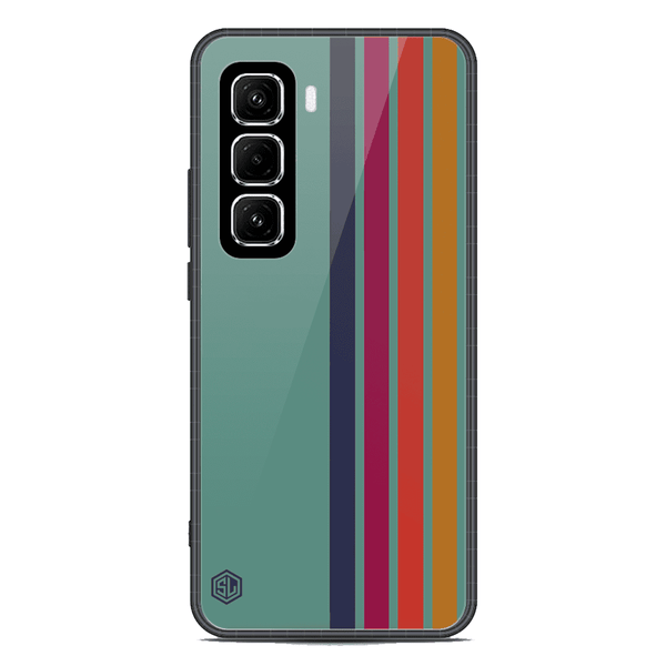 Retro Stripes Series Soft Phone Case - Metal Case - Design 5 - Infinix Hot 50 Pro Plus
