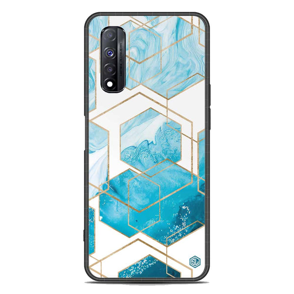 Stylish Marble Series Soft Phone Case - Metal Case - Design 1 - Realme Narzo 30