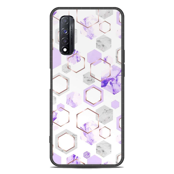 Stylish Marble Series Soft Phone Case - Metal Case - Design 5 - Realme Narzo 30