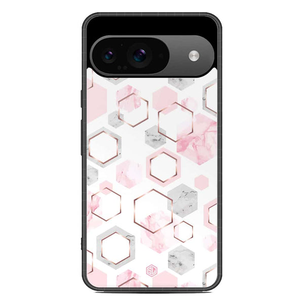Stylish Marble Series Soft Phone Case - Metal Case - Design 4 - Google Pixel 9