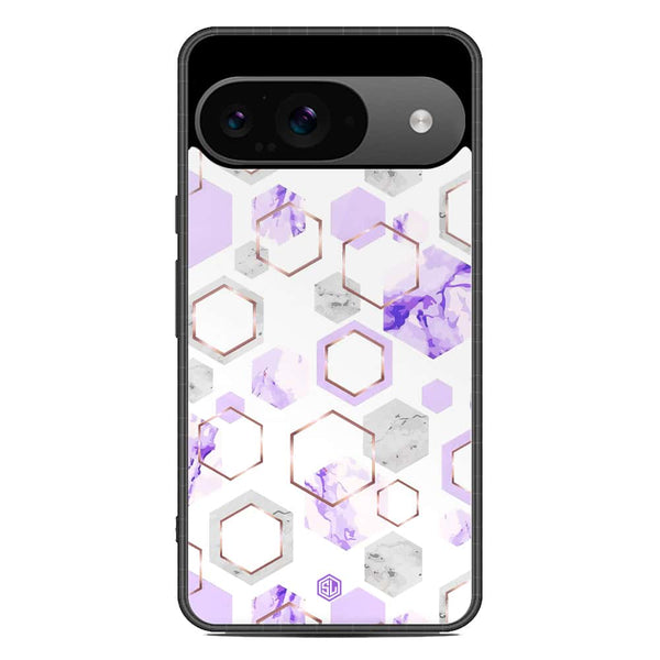 Stylish Marble Series Soft Phone Case - Metal Case - Design 5 - Google Pixel 9