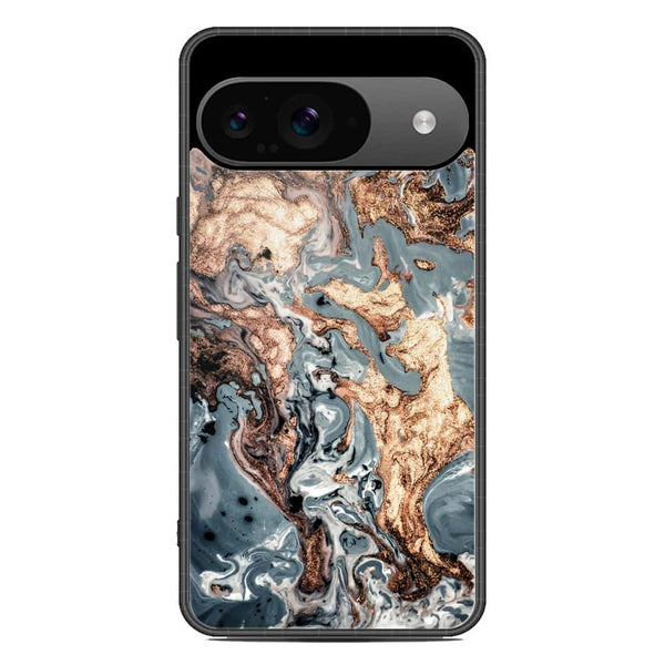 Marble Series Soft Phone Case - Metal Case - Design 5 - Google Pixel 9