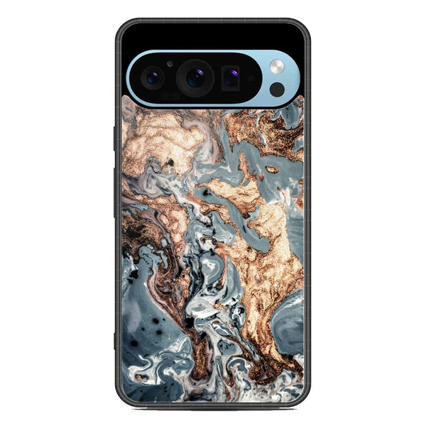 Marble Series Soft Phone Case - Metal Case - Design 5 - Google Pixel 9 Pro XL