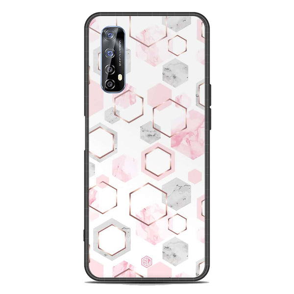Stylish Marble Series Soft Phone Case - Metal Case - Design 4 - Realme 7