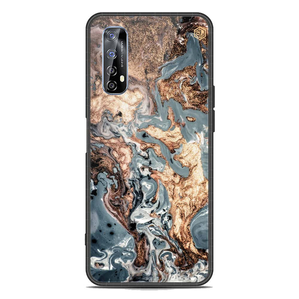 Marble Series Soft Phone Case - Metal Case - Design 5 - Realme 7