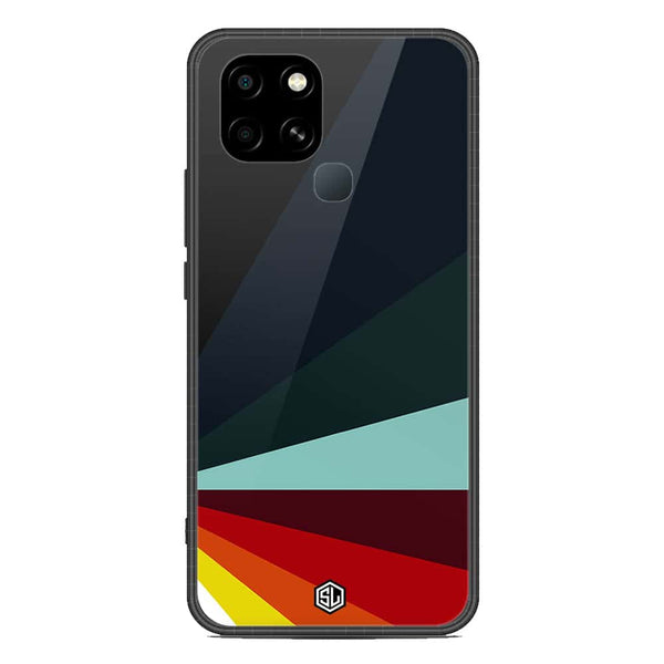 Retro Stripes Series Soft Phone Case - Metal Case - Design 1 - Infinix Smart 6 HD