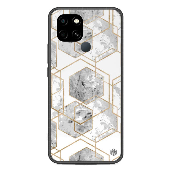 Stylish Marble Series Soft Phone Case - Metal Case - Design 2 - Infinix Smart 6