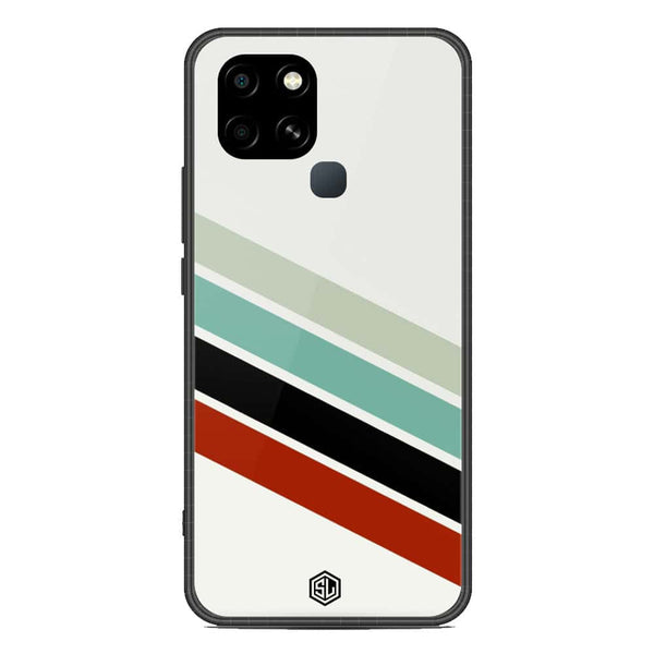 Retro Stripes Series Soft Phone Case - Metal Case - Design 2 - Infinix Smart 6