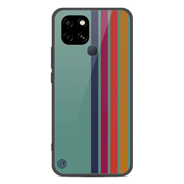 Retro Stripes Series Soft Phone Case - Metal Case - Design 5 - Infinix Smart 6