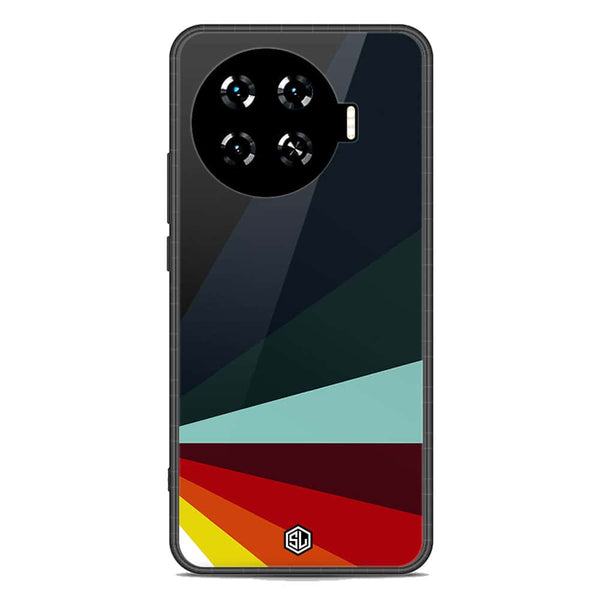 Retro Stripes Series Soft Phone Case - Metal Case - Design 1 - Tecno Spark 20 Pro Plus