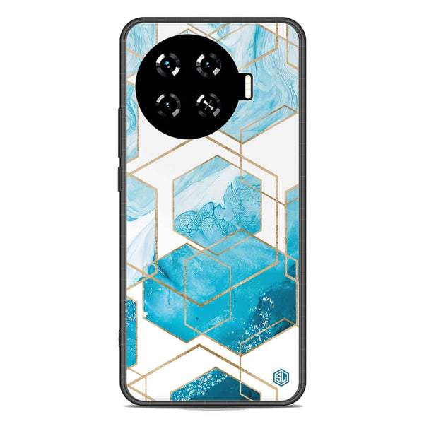 Stylish Marble Series Soft Phone Case - Metal Case - Design 1 - Tecno Spark 20 Pro Plus