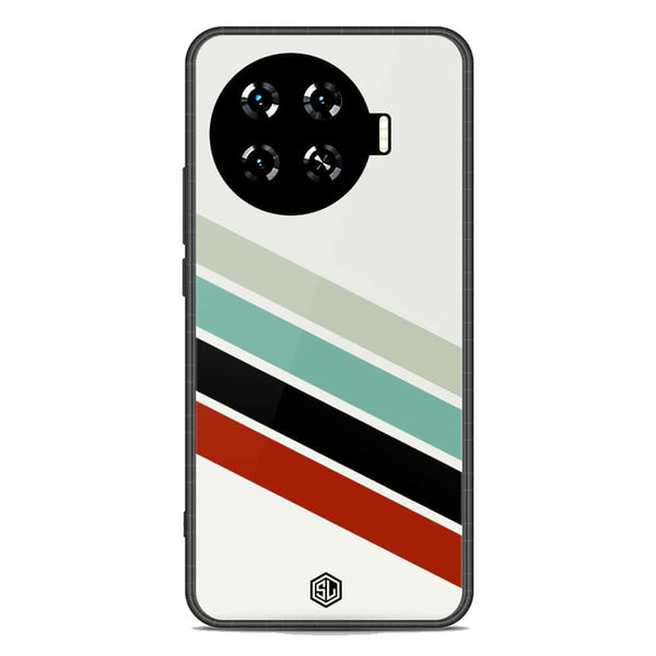 Retro Stripes Series Soft Phone Case - Metal Case - Design 2 - Tecno Spark 20 Pro Plus