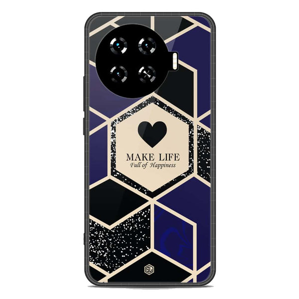 Happiness Series Soft Phone Case - Metal Case - Design 1 - Tecno Spark 20 Pro Plus