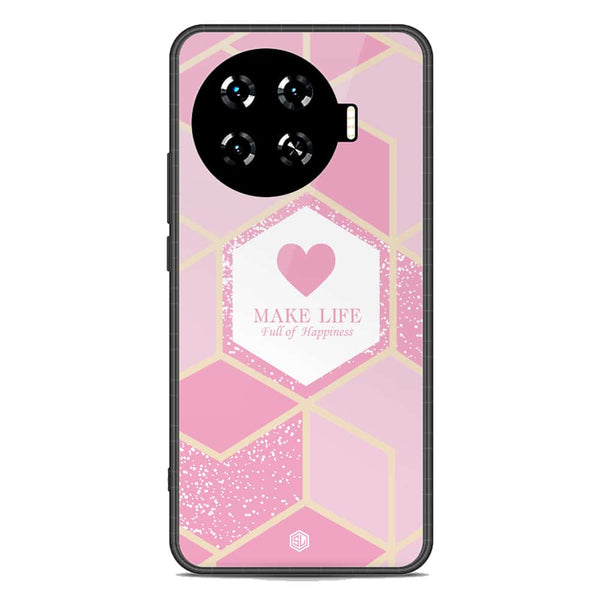 Happiness Series Soft Phone Case - Metal Case - Design 3 - Tecno Spark 20 Pro Plus