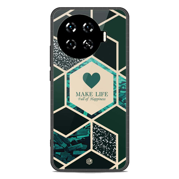 Happiness Series Soft Phone Case - Metal Case - Design 4 - Tecno Spark 20 Pro Plus