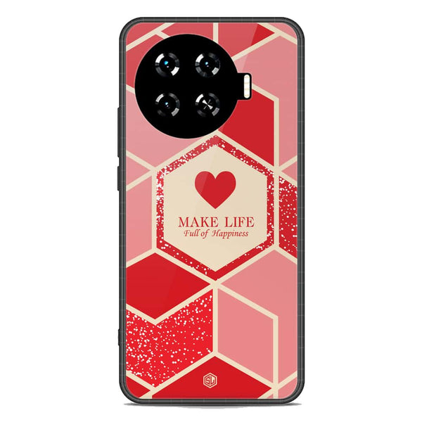 Happiness Series Soft Phone Case - Metal Case - Design 5 - Tecno Spark 20 Pro Plus