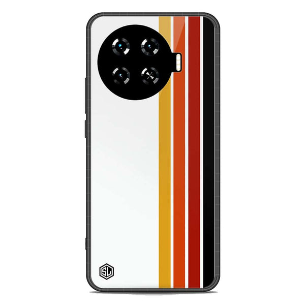 Retro Stripes Series Soft Phone Case - Metal Case - Design 4 - Tecno Spark 20 Pro Plus