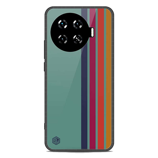 Retro Stripes Series Soft Phone Case - Metal Case - Design 5 - Tecno Spark 20 Pro Plus