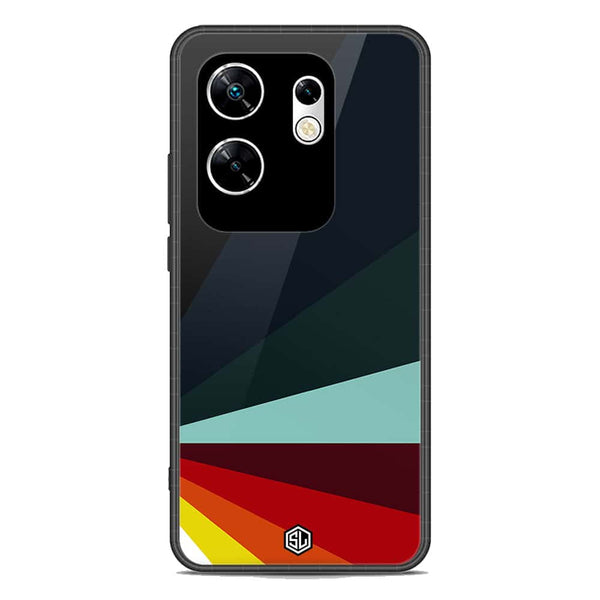Retro Stripes Series Soft Phone Case - Metal Case - Design 1 - Infinix Zero 30 4G