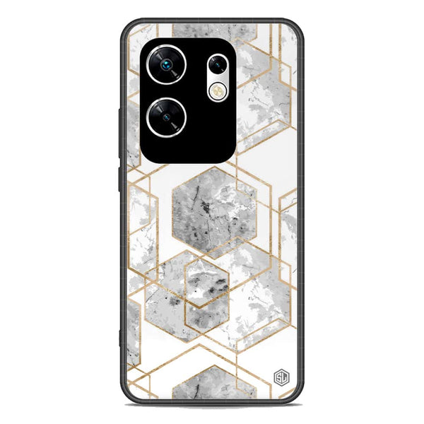 Stylish Marble Series Soft Phone Case - Metal Case - Design 2 - Infinix Zero 30 4G