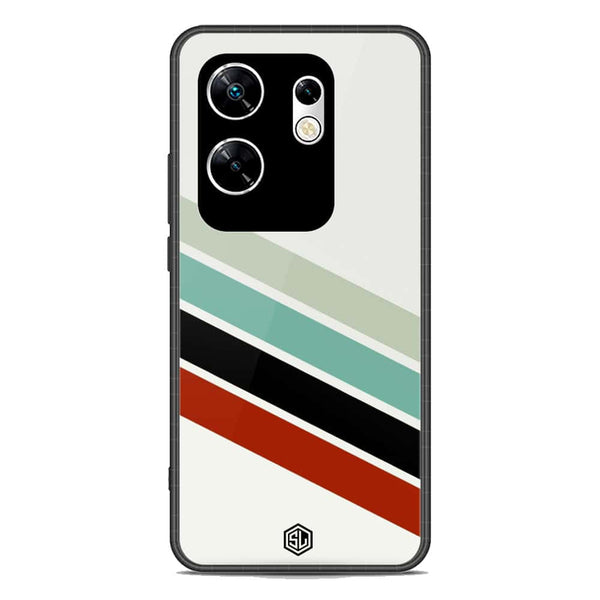 Retro Stripes Series Soft Phone Case - Metal Case - Design 2 - Infinix Zero 30 4G
