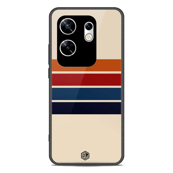 Retro Stripes Series Soft Phone Case - Metal Case - Design 3 - Infinix Zero 30 4G