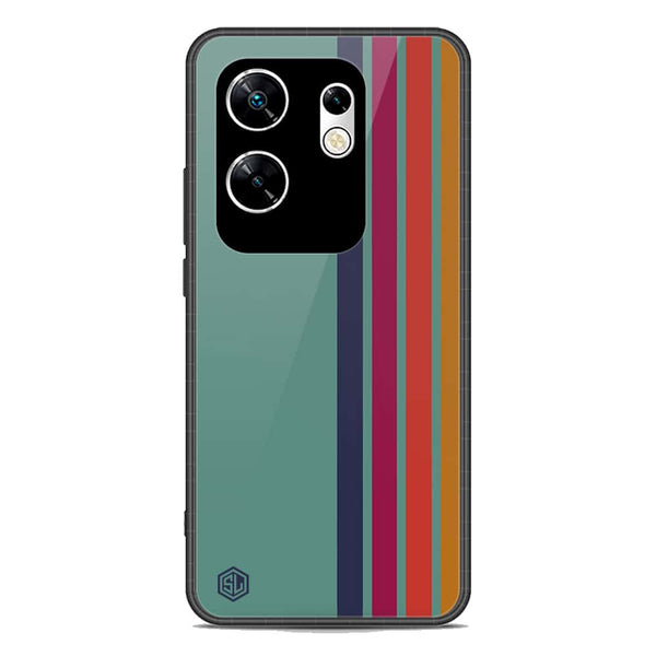 Retro Stripes Series Soft Phone Case - Metal Case - Design 5 - Infinix Zero 30 4G