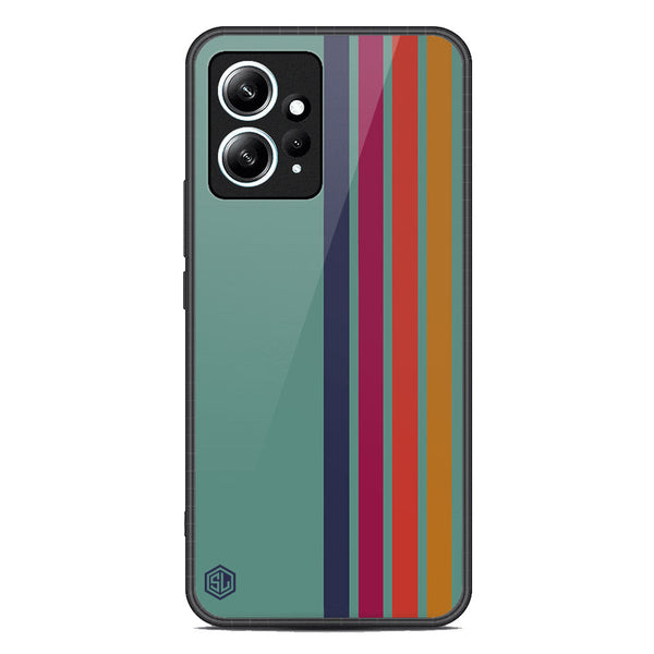 Retro Stripes Series Soft Phone Case - Premium Glass Case - Design 5 - Xiaomi Redmi Note 12 4G