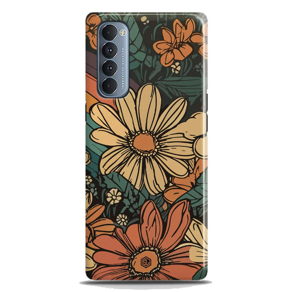 Groovy Bloom Garden - Hard Case - Matte Finish - Oppo Reno 4 Pro
