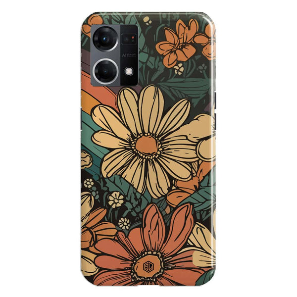 Groovy Bloom Garden - Hard Case - Matte Finish - Oppo F21 Pro 4G