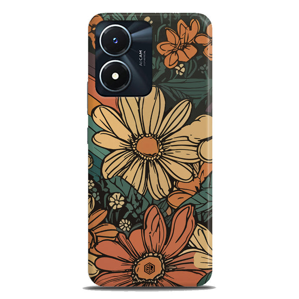 Groovy Bloom Garden - Hard Case - Matte Finish - Vivo Y02s