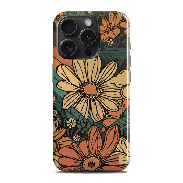 Groovy Bloom Garden - Hard Case - Matte Finish - iPhone 15 Pro