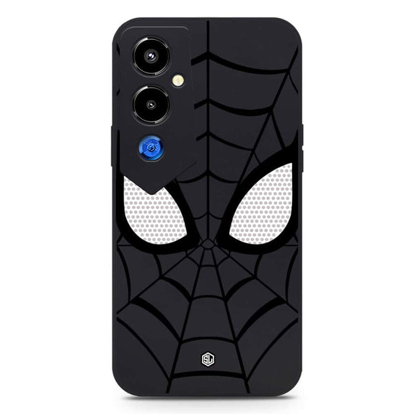 Cool Spider Design Soft Phone Case - Silica Gel Case - Black - Tecno Pova 4 Pro