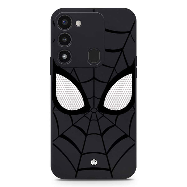 Cool Spider Design Soft Phone Case - Silica Gel Case - Black - Tecno Spark 9