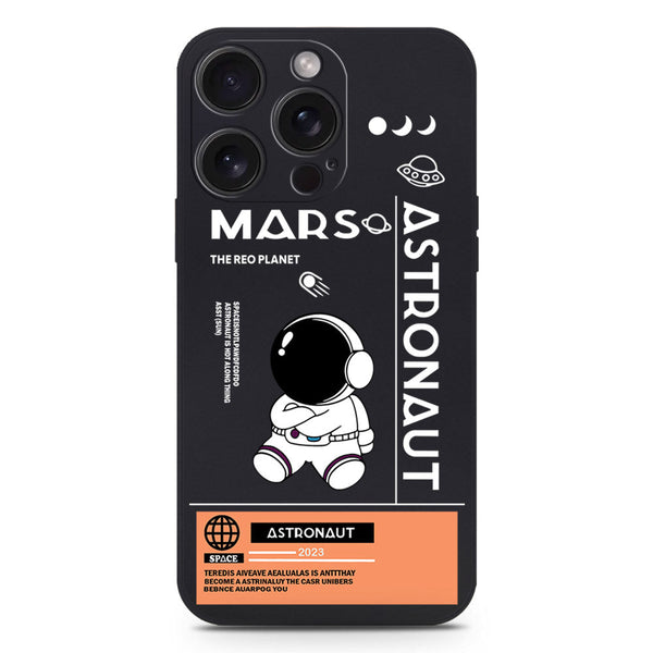 Astronaut Series Soft Phone Case - Silica Gel Case - Black - iPhone 15 Pro Max