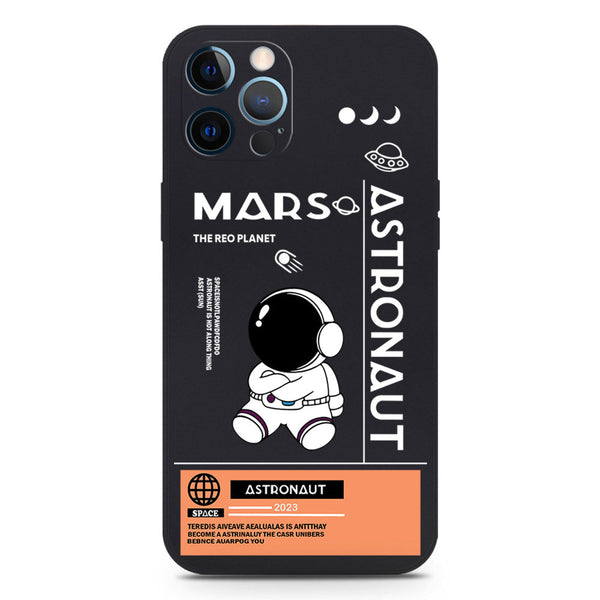 Astronaut Series Soft Phone Case - Silica Gel Case - Black - iPhone 12 Pro
