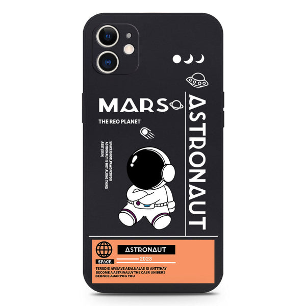 Astronaut Series Soft Phone Case - Silica Gel Case - Black - iPhone 12