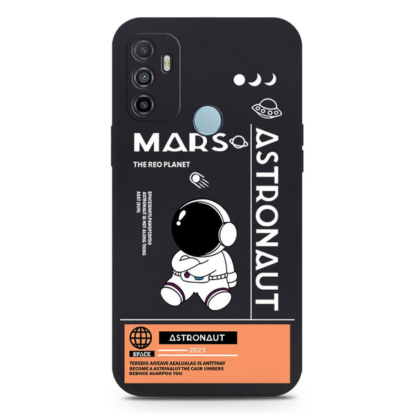Astronaut Series Soft Phone Case - Silica Gel Case - Black - Oppo A53s