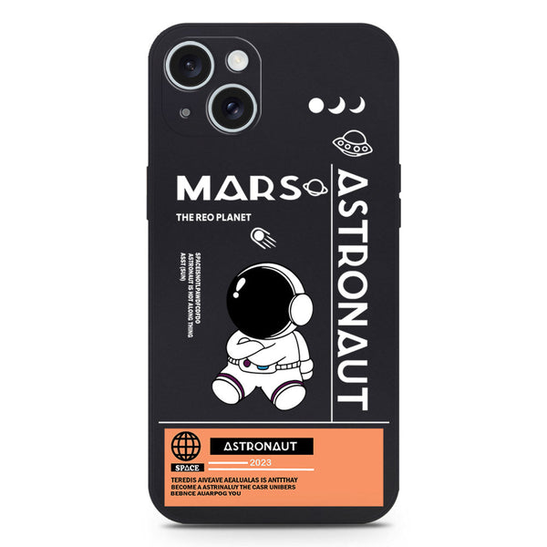 Astronaut Series Soft Phone Case - Silica Gel Case - Black - iPhone 15 Plus