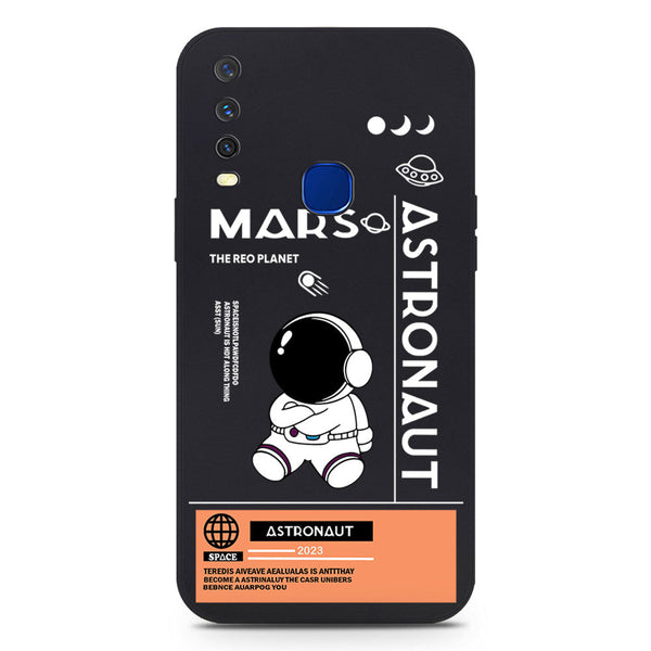 Astronaut Series Soft Phone Case - Silica Gel Case - Black - Vivo Y12